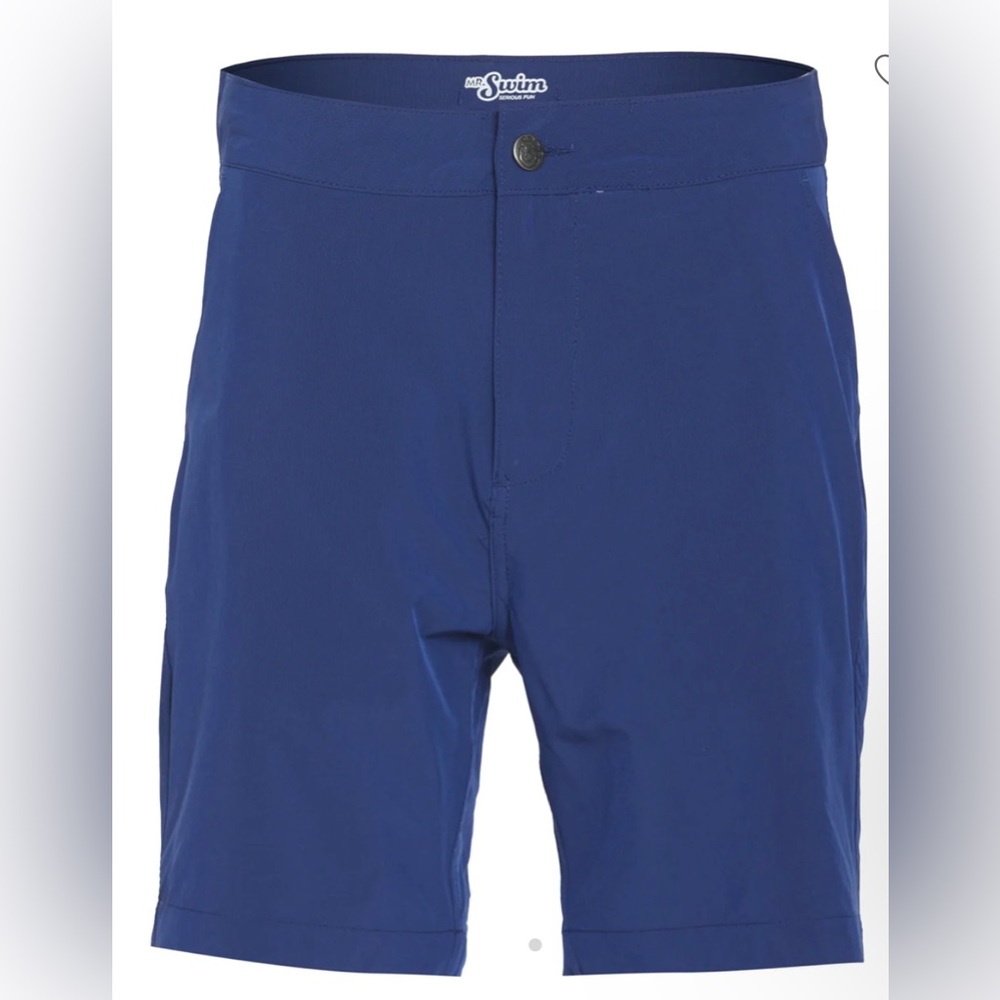 *NWT* Mr. Swim Mens Navy Blue Hybrid Shorts 7.5 Inseam Size 38